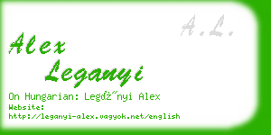 alex leganyi business card